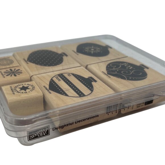 Stampin Up! Delightful Decorations Rubber Stamp Set & Ornament Punch - Picture 2 of 4